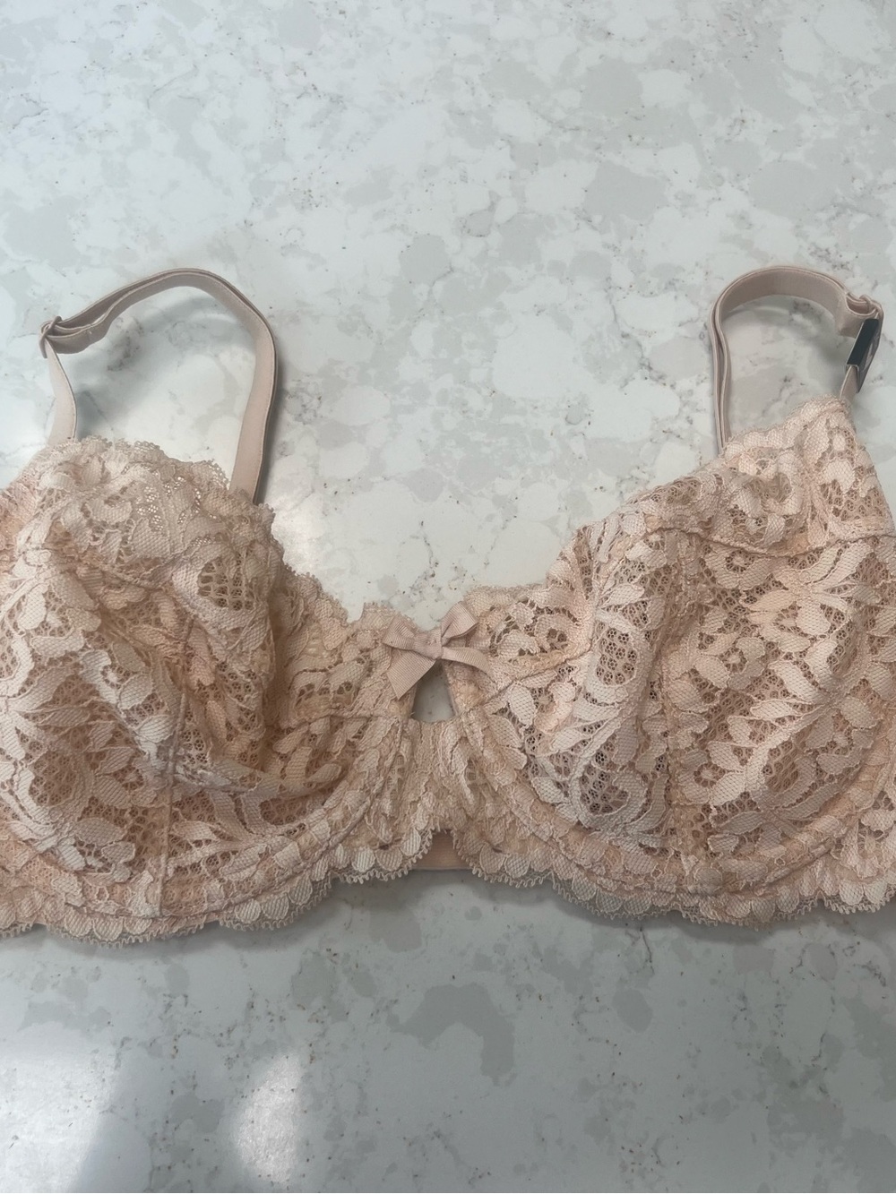 Victoria's Secret Lace Underwire Bra in Nude Blush
